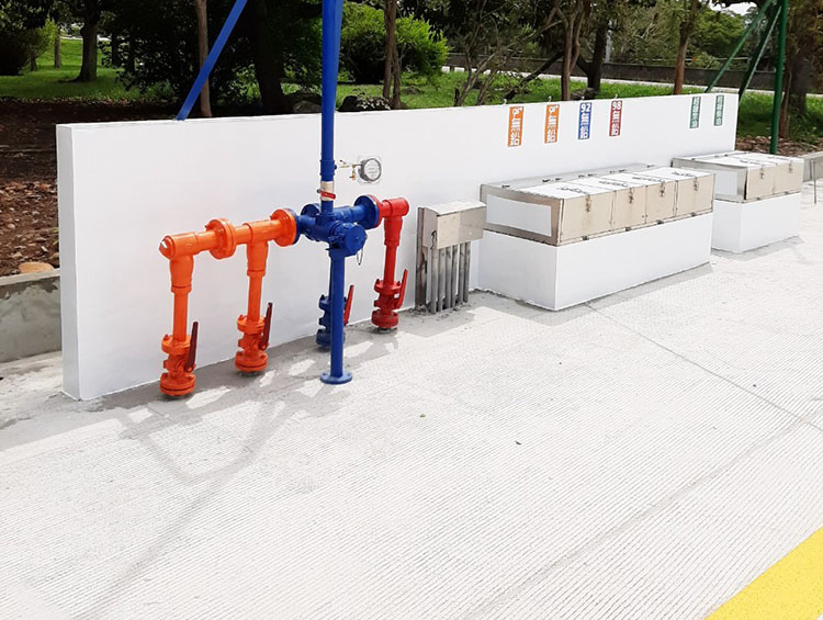 Factory building and public works paint application